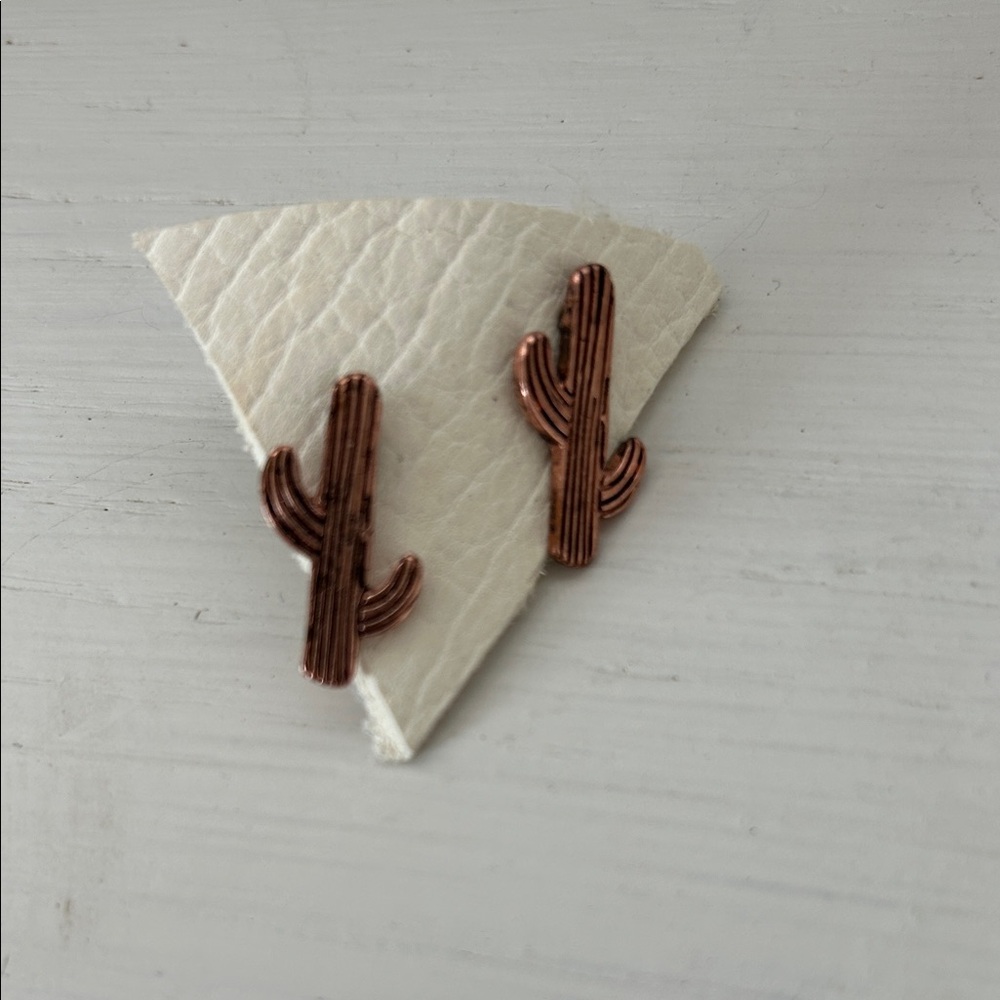Copper Cactus Earrings